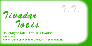 tivadar totis business card